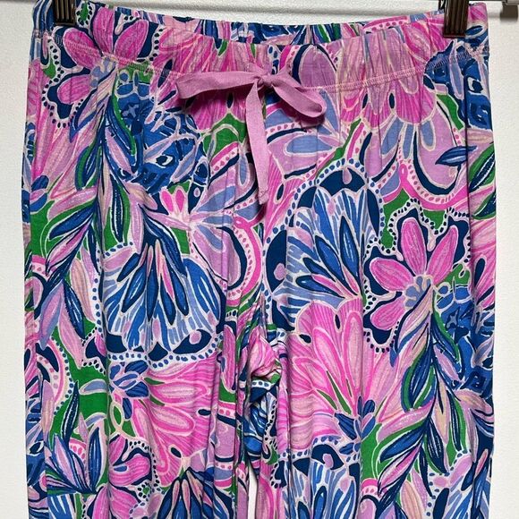 Lilly Pulitzer PJ Knit Bottom Gecko Green Tiger Sunrise size S - Picture 6 of 6